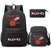 3Pcs/Set Anime Chainsaw Man Backpack Monkey D. Luffy Teenagers Student Schoolbag Boy Girl Rucksacks Back To School Big Capacity Cartoon Bags