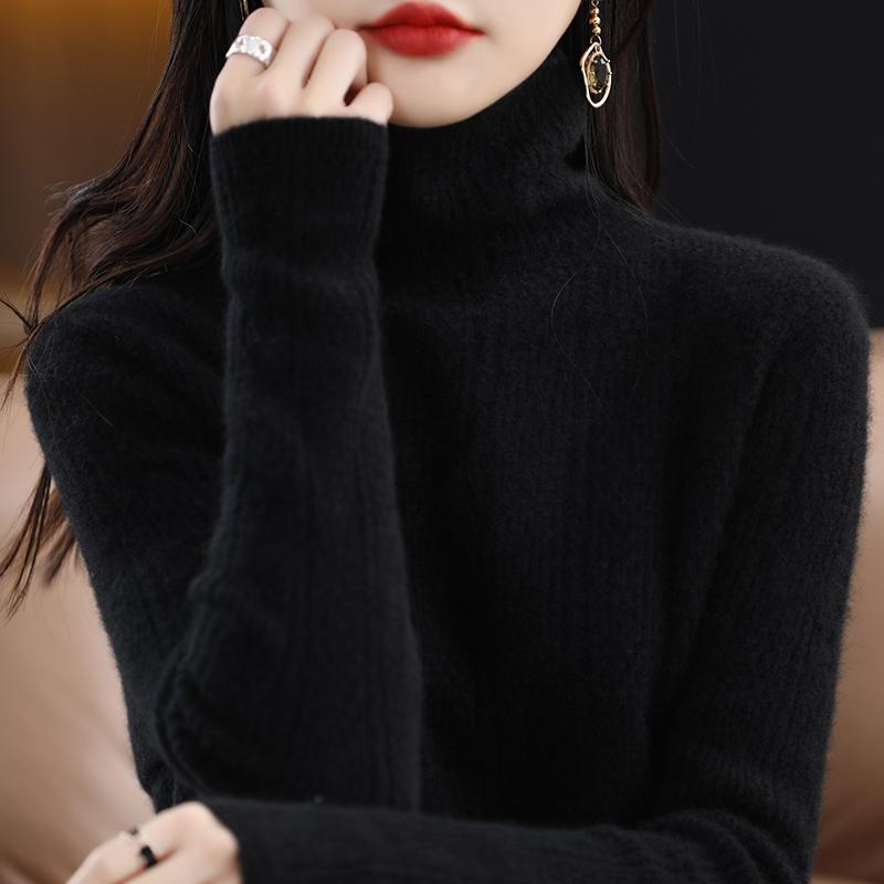 Женский кашемировый свитер Qinghe cashmere 30% кашемир 70% шерсть Женский осенне-зимний кашемировый свитер мягкий и теплый