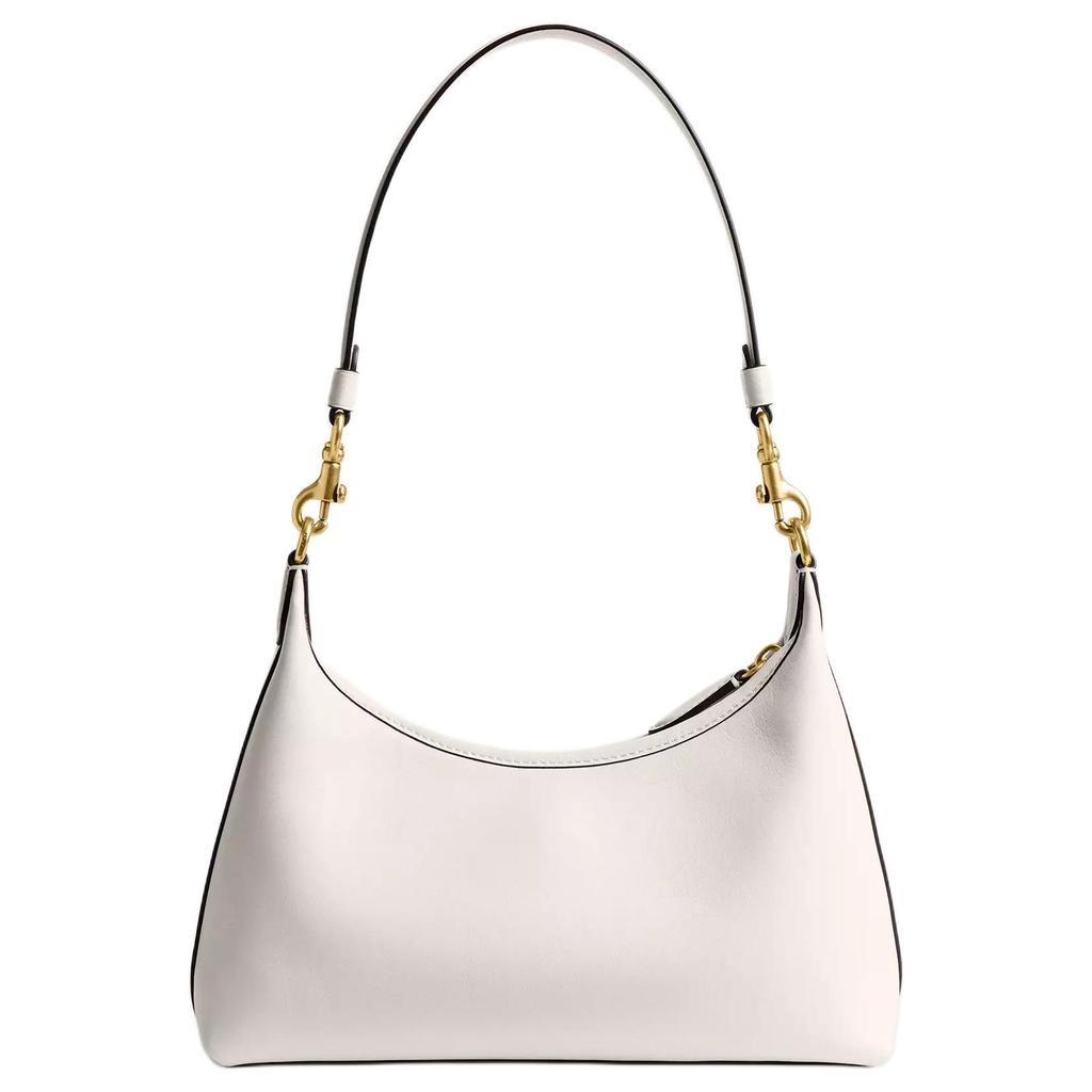 Coach Juliet 25 Logo Zip Closure Leather Shoulder Tote Bag Medium Women handbags Chalk CW640-B4HA