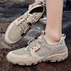 2025 New Hiking Shoes Men's Summer Leather Breathable Outdoor Sports and Leisure Shoes Non-slip Soft Bottom Mesh Hiking