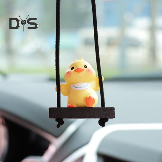 Подвеска для зеркала заднего вида, пара уток, подвесное украшение, легко повесить, очаровательный внешний вид, подвесное украшение для салона автомобиля