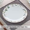 7-Inch Round Bone China Porcelain Plate - Chinese Style Tableware