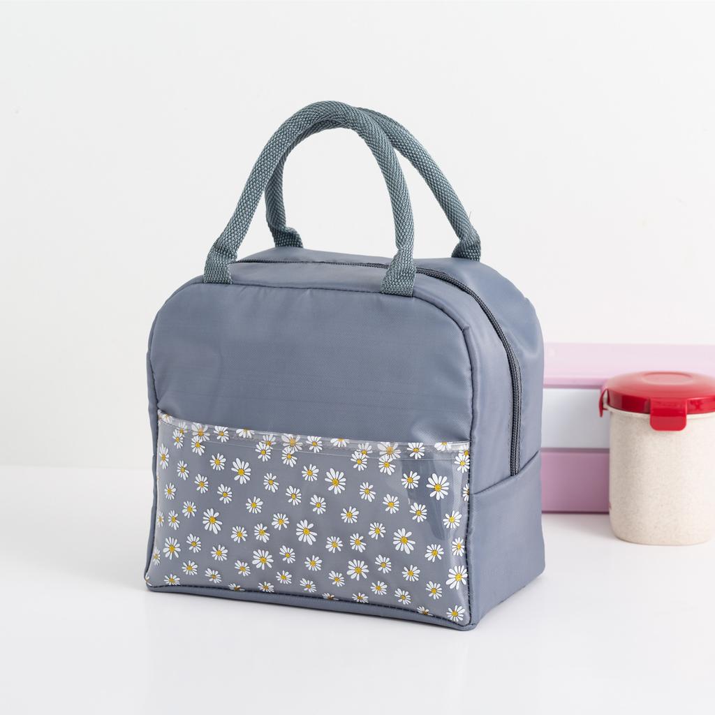 Высокоемкая ткань Оксфорд, сумки для обеда с маргариткой, термоизоляционная портативная сумка-холодильник для еды, бенто, пикника, сумка-тоут, сумки