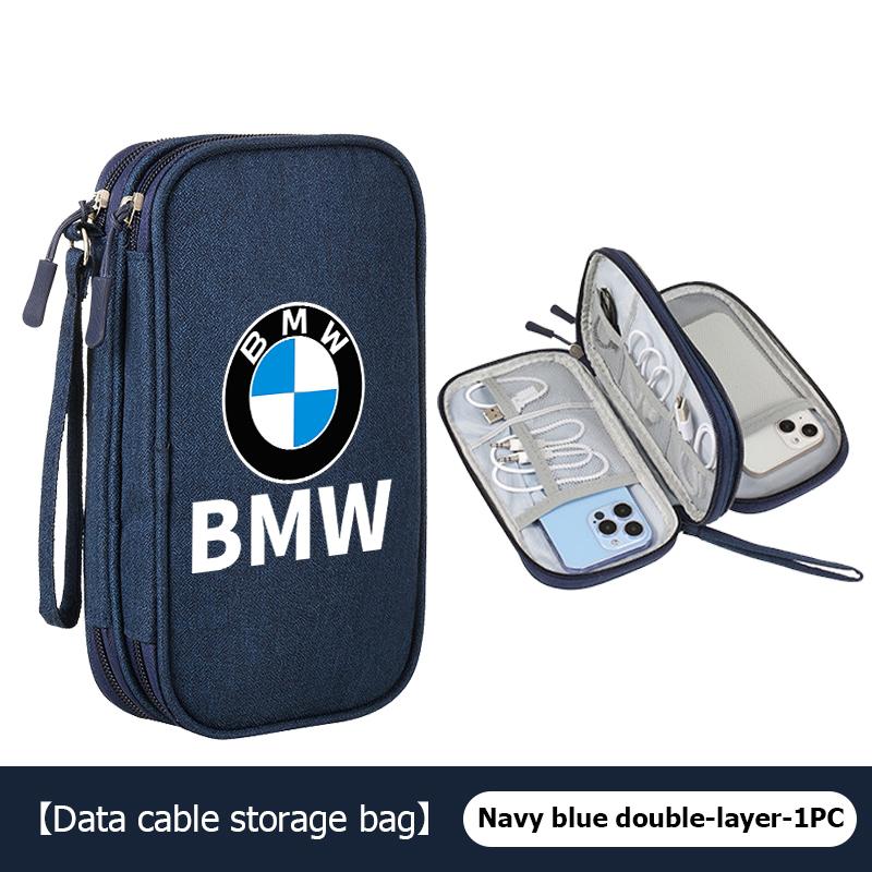 For BMW 3 Car Styling Digital Storage Bag Oxford Cloth Cable Tools Travel Purse For BMW M Sport M2 M3 M4 M5 M6 E46 E90 E60 F10 F20 E87 X3