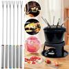 24CM Stainless Steel Dessert Fork 6-piece Cheese Chocolate Fondue Fruit Dessert Cake Fork