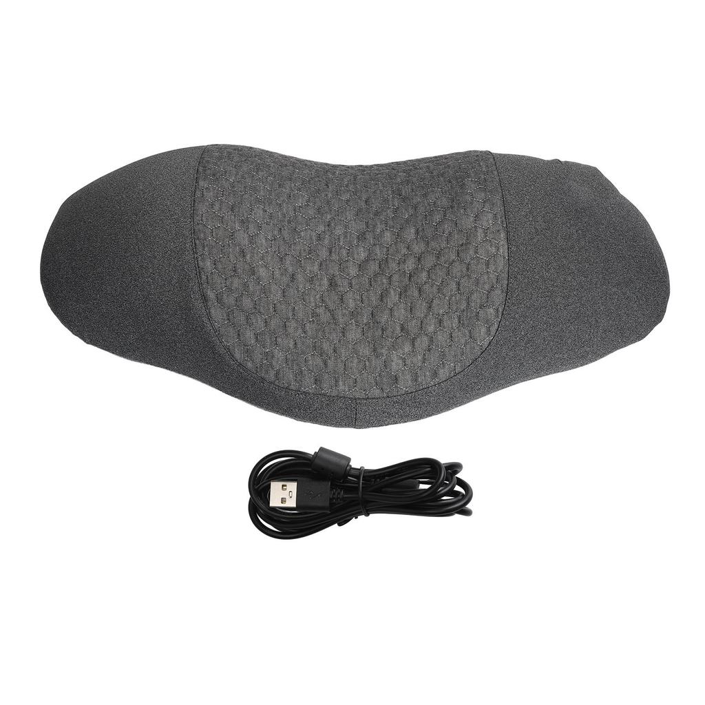 Neck Curve Massage Pillow Vibration Hot Compression Cylindricity Heating Massaging Neck Pillow Grey