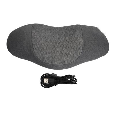 Подушка для массажа шеи с изгибом, вибрация, горячее сжатие, цилиндричность, подогрев, массажная подушка для шеи, серая