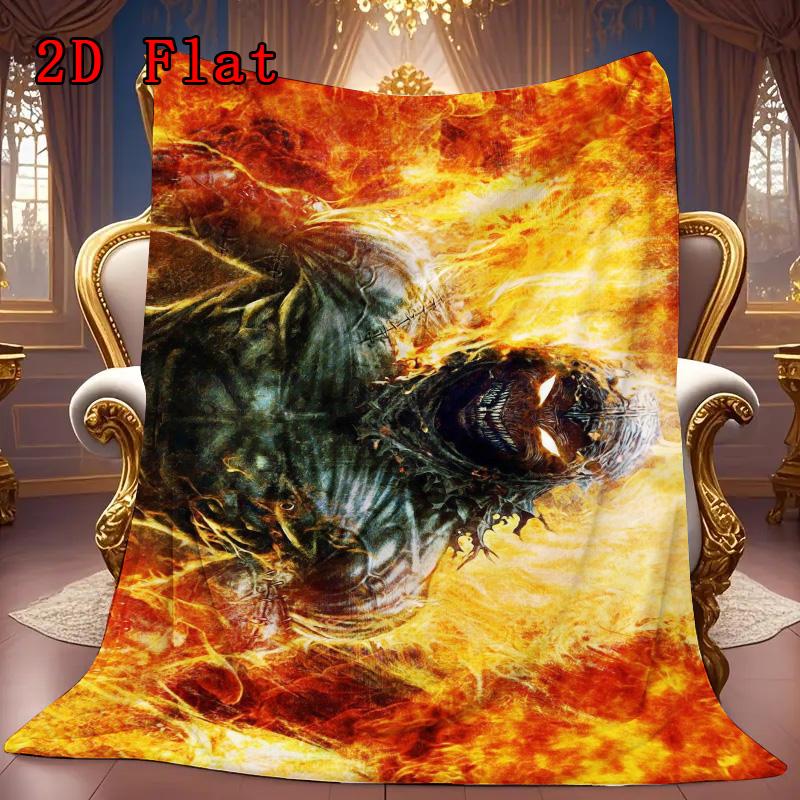 Disturbed 2D Flat Pattern Flannel Blanket High quality All Seasons Warmth and Comfort Perfect for Christmas Gifts.DMT0925500