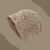 Handmade Crochet Flower Knitted Hat Thin Lace Woven Cap Vintage Ethnic Style Hat  Girls