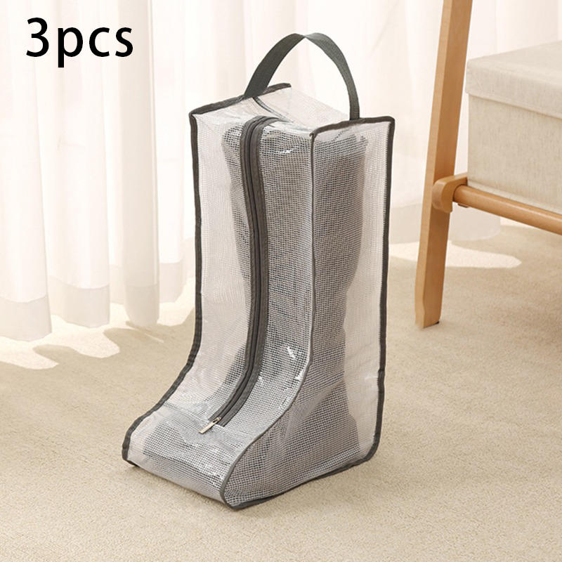 Household Transparent Short Boot Storage Bag Waterproof Dustproof Shoes Protection Bag Long Boots Pocket Moistureproof Container