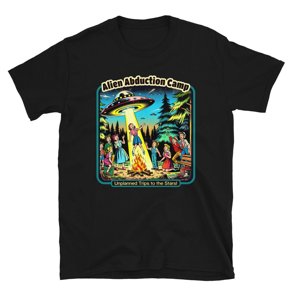 Funny Vintage Alien Abduction Camp UFO Alien T-shirt Unisex T-Shirt