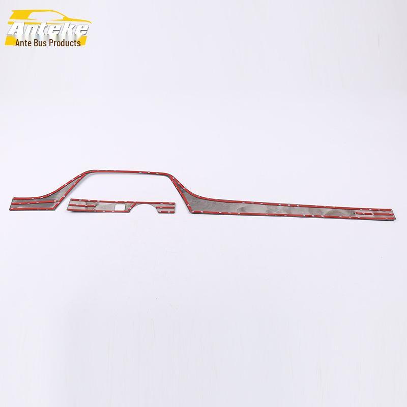 Fits 18 Komic Models: Stainless Steel Central Control Trim & Dashboard Decorative Strip Sticker.