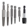 6 Pcs With Adapter Bolt Extractor Kit Drill Bit Stripped Screw Remover  Mechanical Repair