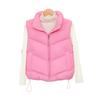 Winter New Down Cotton Vest Women's Simple Fashion Short Stand-up Collar Cotton Jacket Vest Jacket Tide
