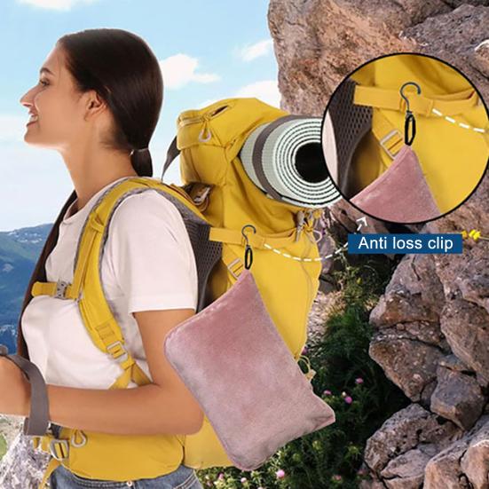 Дорожный плед из мягкого флиса 2-в-1, складная подушка-комбо, для перелетов, кемпинга, автомобильных поездок, подушка-плед для самолета с ремнем для багажа