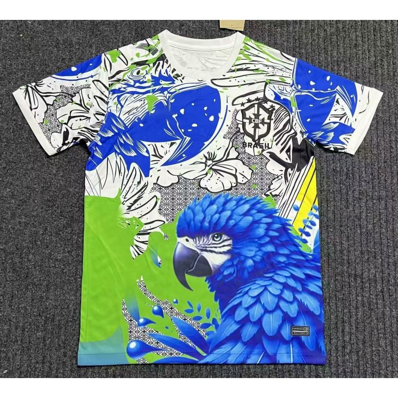 Brazil National Team Soccer Jersey Men Women Short Sleeve Training Match Shirt Breathable Sportswear
