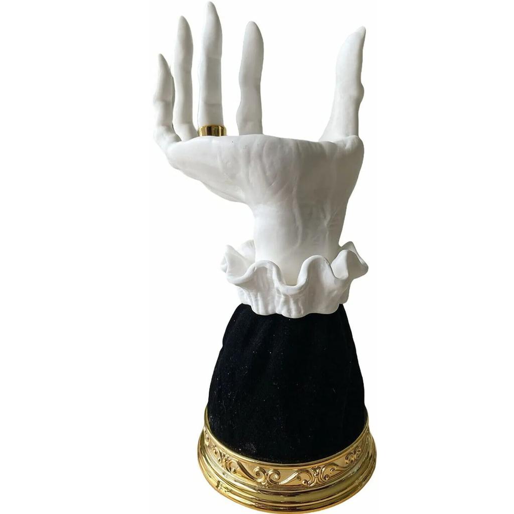 Halloween Witch Hand Candle Resin Sculpture Hand Candle Holder Desk Decorative Ornament Craft Gift Party Decoration Figurine