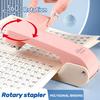 Large Rotatable Stapler For Students Home Office Use Stapling Machine Strong Clutch Large Capacity Staple Extractor