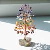 7 Chakra Gemstone Bonsai Tree with Orgone Heart Base – Feng Shui Showpiece for Positive Energy & Home Décor