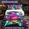Personalized 3Pcs Bedding SetFortnite Custom Text Duvet Cover Pillowcase Set Bedroom Gift