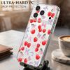 Мультяшный чехол с вишней для iPhone 17 Pro Max Чехол iPhone 16 Pro Max 15 14 13 11 17E Ударопрочный Прозрачный Мягкий ТПУ Силиконовый Чехол