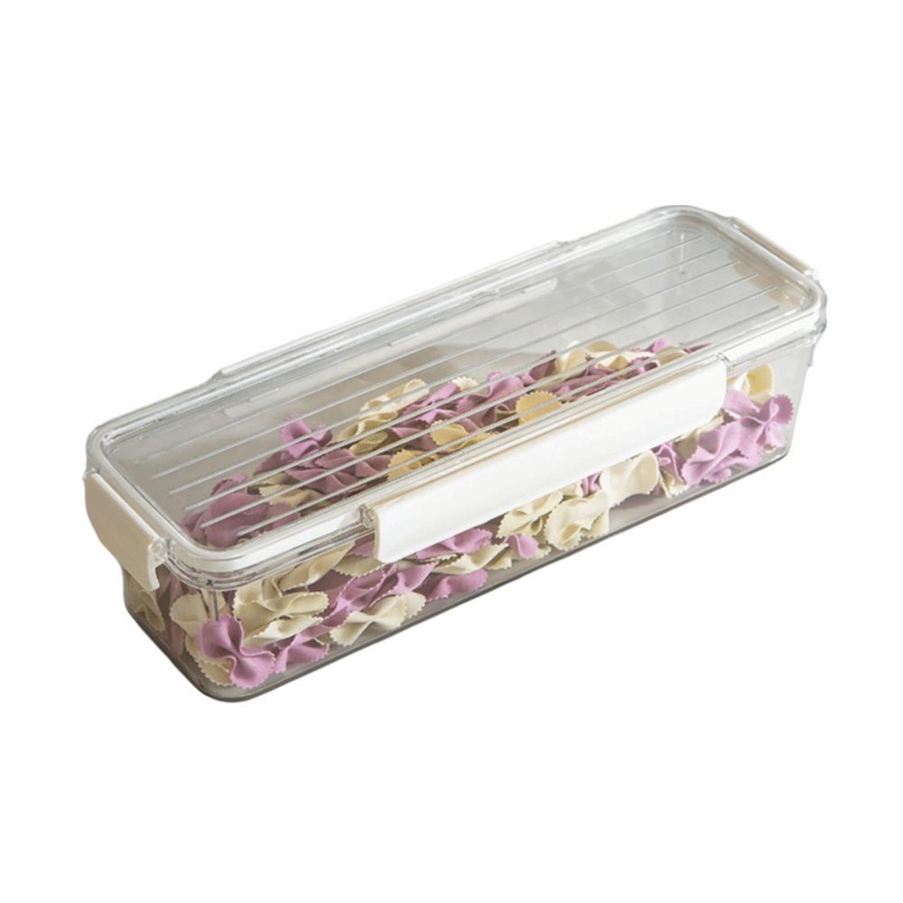 Sealed Pasta Storage Container Clear Plastic Fresh Keeper Box Spaghetti  Noodle Organizer  Fridge