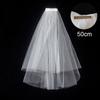 White Bridal Veil Lace Edge Women's Tulle New Wedding Veil