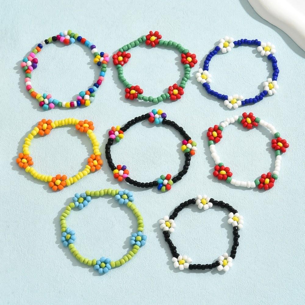 8 шт. Богемский эластичный браслет из бусин, набор браслетов с шармами ручной работы, Пляжный