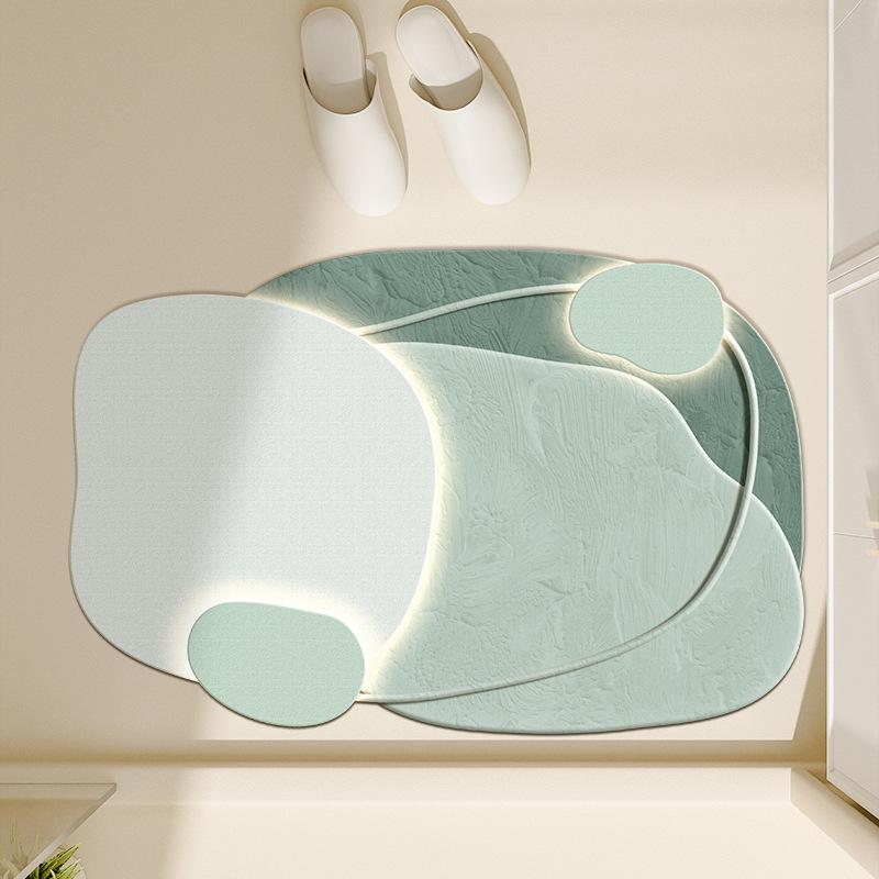 New Bathroom Absorbent Mat Light Luxury Advanced Sense Non-slip Mat Toilet Toilet Door Quick Drying Mat