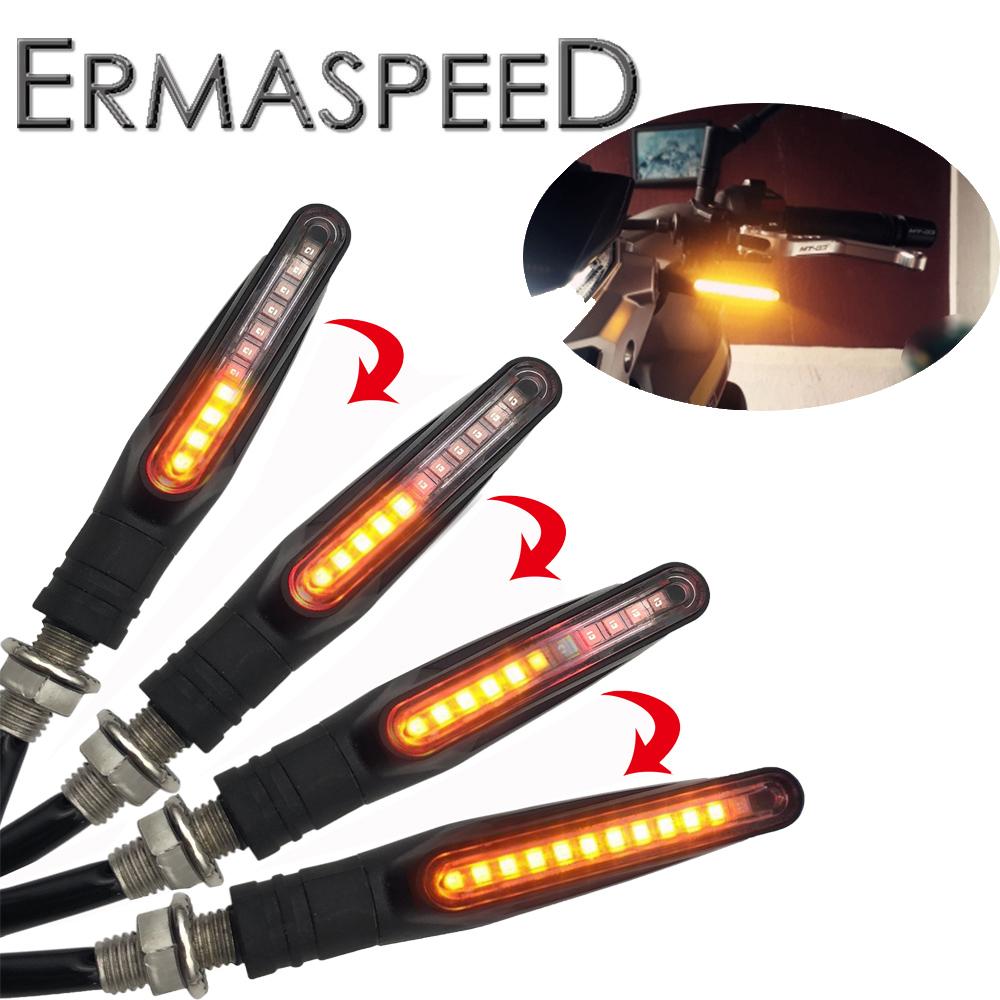 Universal LED Motorcycle Turn Signals Lightings Waterproof IP68 Tail Flasher Flowing Water Blinker Motorcycle Flashing