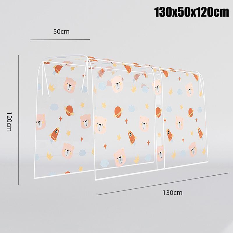 Cute Bear-Shaped Clothes Dust Cover Made Of High-Quality Peva Fabric Transparent Cover For Double Garment Racks Easy To Store