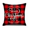 Предметы интерьера Мультяшная Рождественская наволочка Скандинавская Клетчатая Льняная Наволочка Подушка для дивана