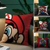 Cartoon M-MarioS Game Pillow Case Plush Fabric Soft Pillowcase Double Sided Print Sofa Cushion Cover Throw