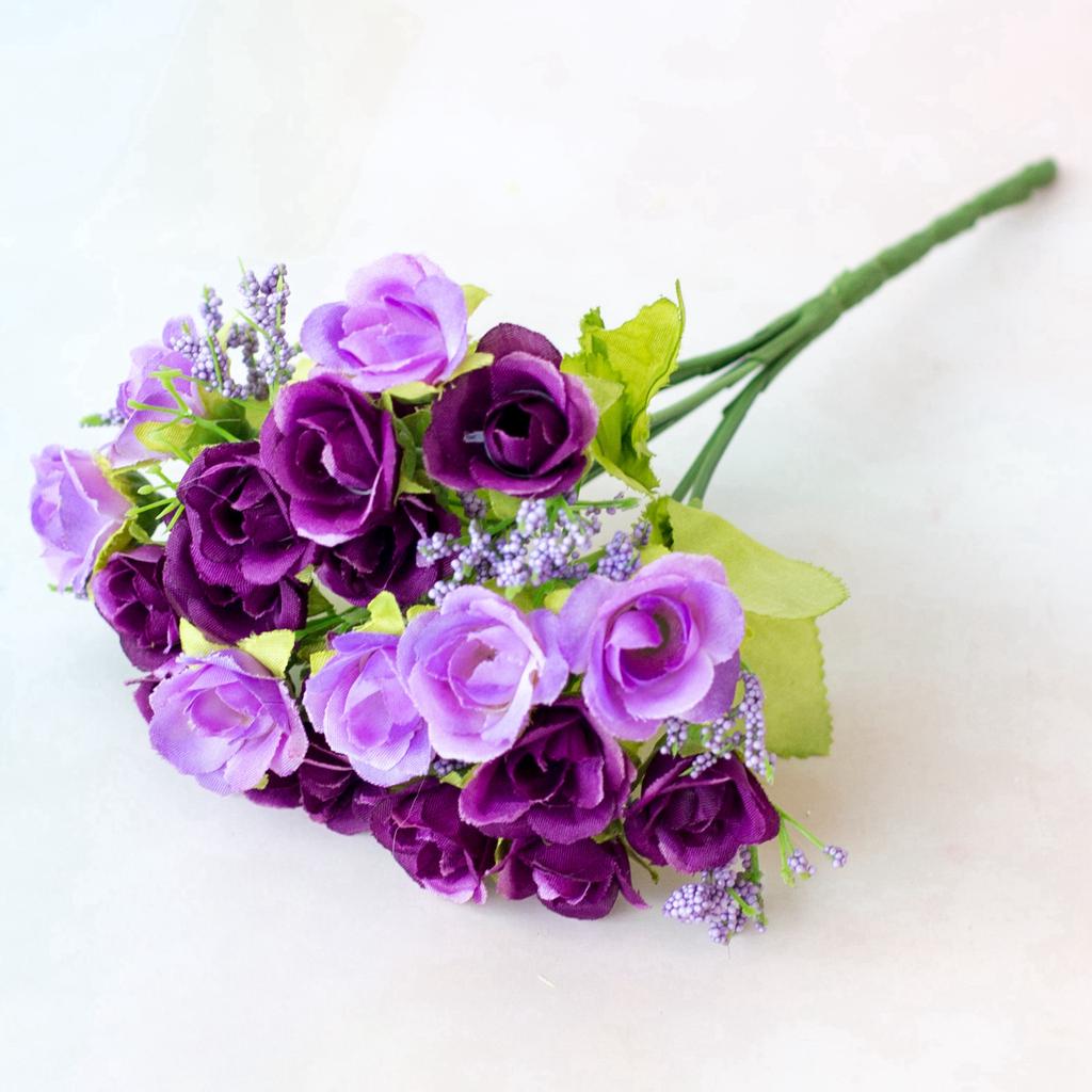 7 Вилок Искусственные Поддельные Цветы Роза Свадебный Букет Домашняя Вечеринка Декор Пластик