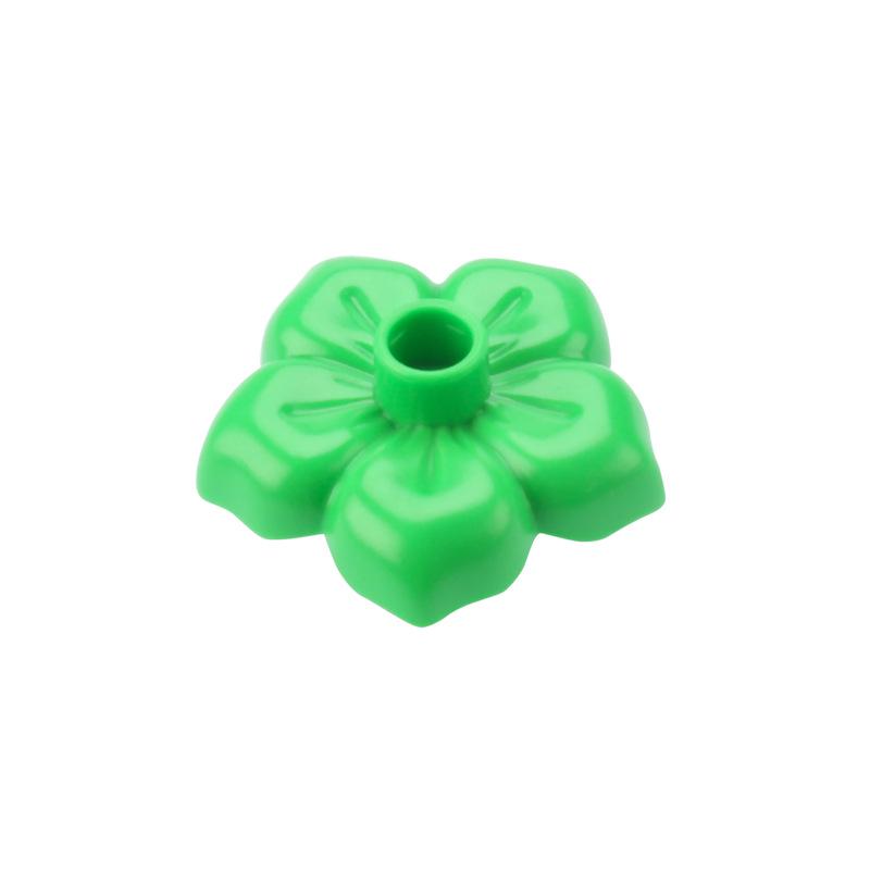 LEGO-Compatible Large Particle Plant Accessories: Trees, Flowers, Grass, and Cactus for Building Block Scenes