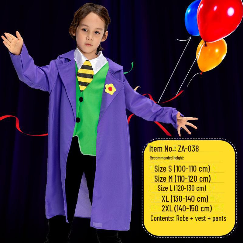 Children's Clown Costumes for Kindergarten Performances and Cosplay - Unisex