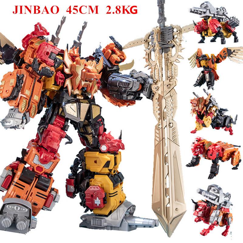 Jinbao 5 in 1 Big 45CM Transformation Predaking Toys Anime Devastator KO G1 Robot Action Figure Model Boy Children Kid Gift