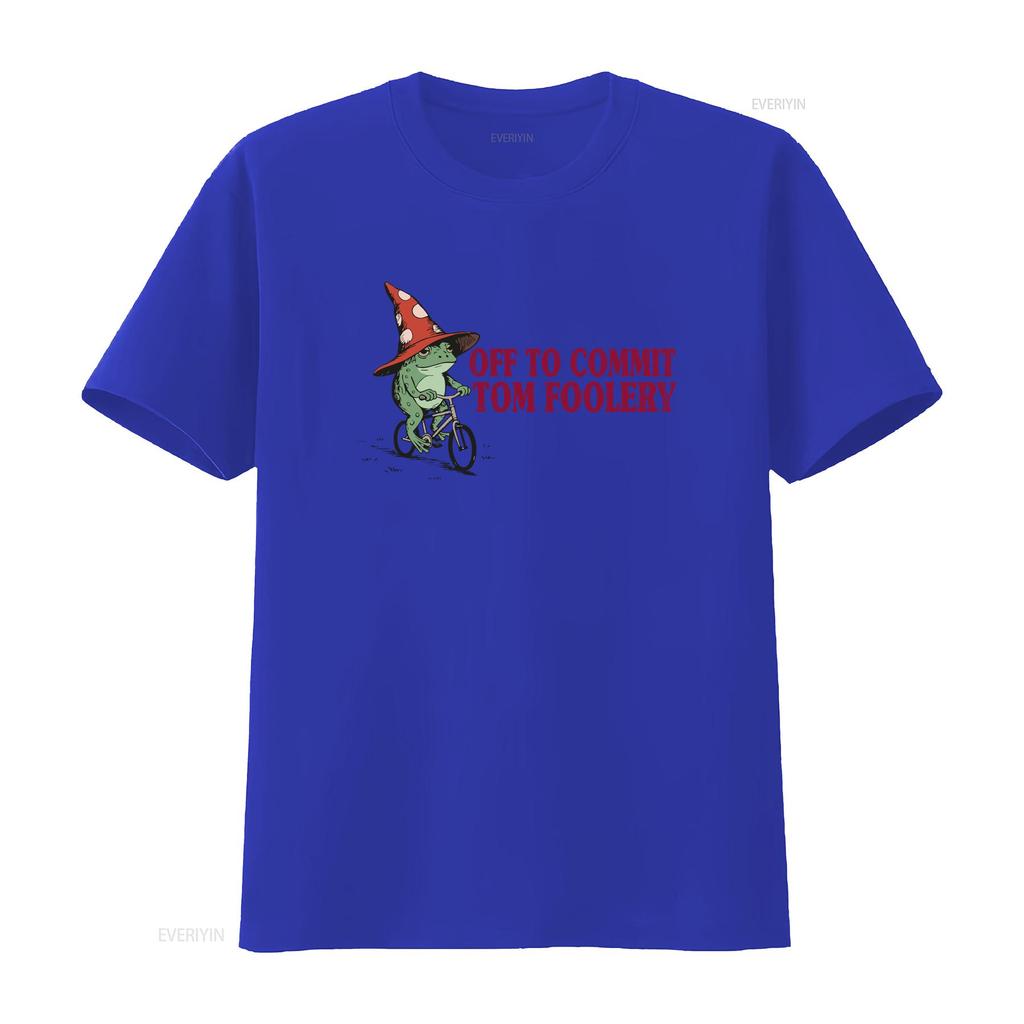Off to Commit Tom Foolery T Shirt Funny Frog Meme Weirdcore Vintage Retro Humor vintage Washed Stylish Top For Everyday Wear