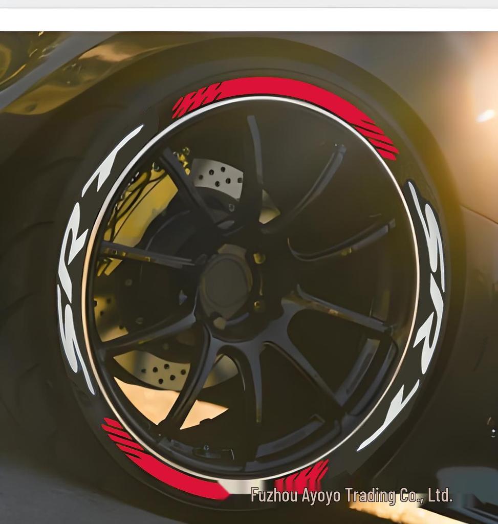 SRT+Blade 3D Резиновые наклейки на шины и колпаки для автомобилей и мотоциклов