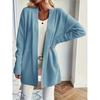 Large Size Women's Knitted Sweater Cardigan Jacket, Casual, Simple, Atmospheric, with Pocket Shawl Sweater