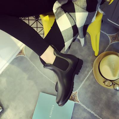 Новая модная дождевая обувь женские короткие резиновые сапоги нескользящая низкая посадка водная обувь водонепроницаемая клеевая обувь пара ботинки Мартин