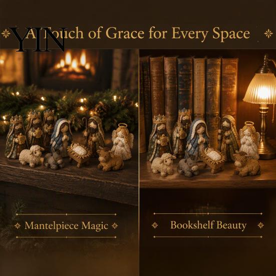 Traditional Christmas Craft Projects Nativity Scene Patchwork DIY Kit, Fabric Sewing Tabletop Decorations Religious Quilted Set for Handmade