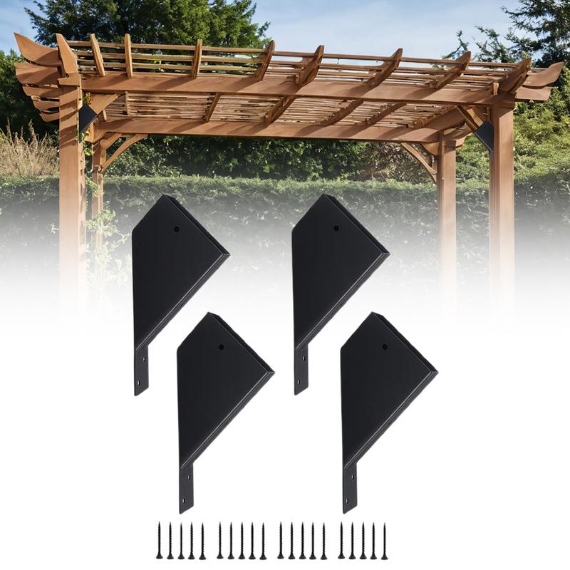 Pergola Connector Brace 45 Degree Pergola Brackets Angle Support Bracket Heavy Duty Shelf Bracket With Screws Connector Brace