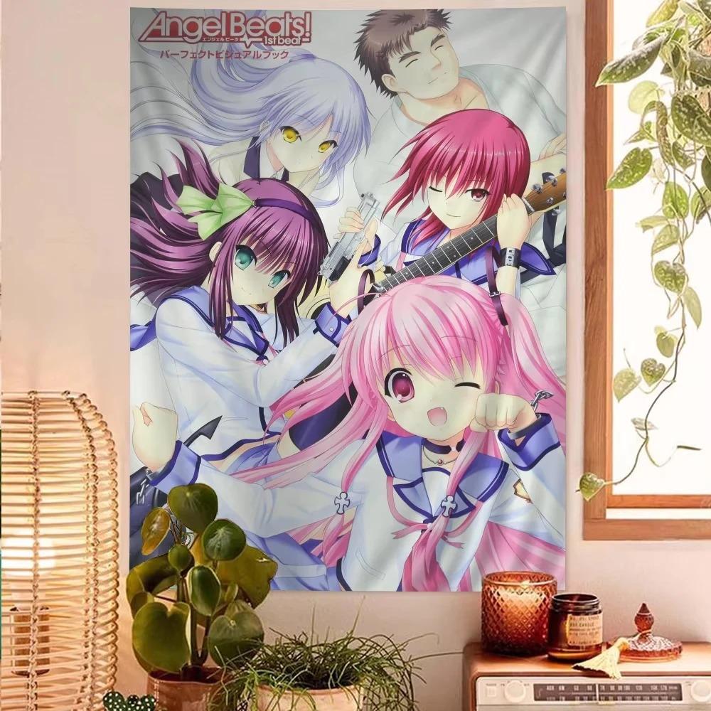 Angel Beats Канадэ Японский Аниме Гобелен Комната в общежитии Японский Гобелен Домашний Гобелен для комнаты в общежитии