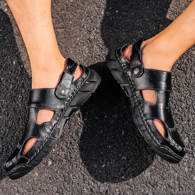 38-50 Мужские сандалии ручной работы Сандалии для активного отдыха Кожаные сандалии Пляжная обувь Походные сандалии для активного отдыха из кожи