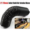 Черный Для Автомобильного Воздушного Фильтра Гибкий Холодный Воздухозаборник Шланг Воздуховод Подающая Трубка 1м 80мм