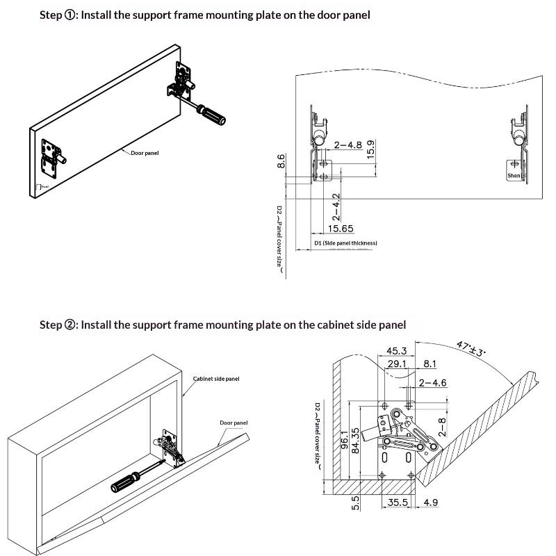 2 шт. выдвижных лотков для кухонных шкафов, самозакрывающиеся петли с поворотом на 45 градусов, для раковины, выдвижных ящиков, ванной комнаты, шкафчиков для обуви.