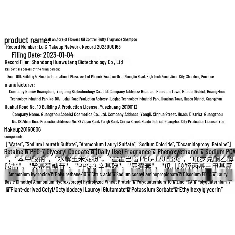 Little Dream Garden Oil Control Volumizing Hair Care Set