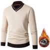 Осенне-зимний новый мужской вязаный свитер в цветовом сочетании с воротником-галстуком, базовая футболка