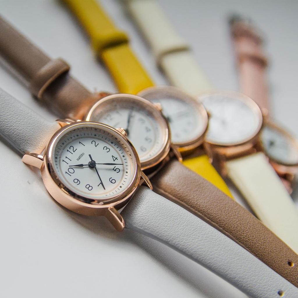 Часы аналоговые кожаный ремешок белый [Fieldwork] женские YM109-1